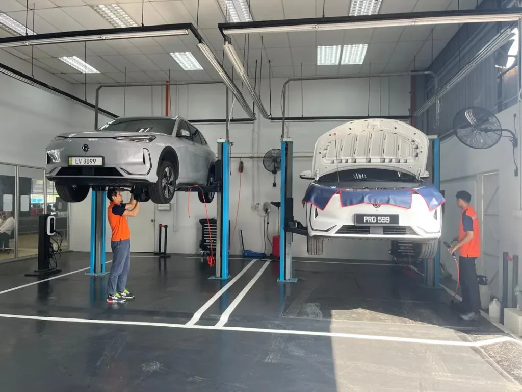 Proton e.MAS 5 battery health inspection at authorised EV service centre in KL