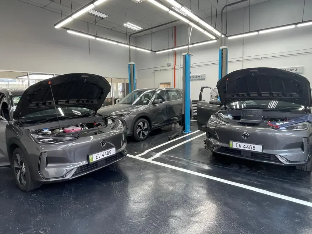 Proton e.MAS 5 undergoing routine servicing at Proton e.MAS KL Segambut - Cahaya Technology