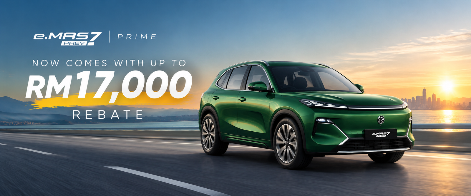 Premium Green SUV Coastal Drive